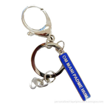 Shinny Nickel Plated Metal Key Rings / Metal Iron Holder For Lacquered For Souvenirs